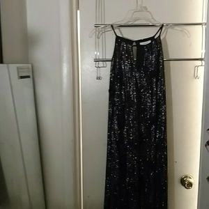 Black glittering party dress